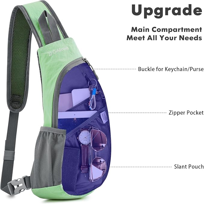 G4Free Sling Bag for Men Women, Small Crossbody Backpack Lightweight Chest - Image 2