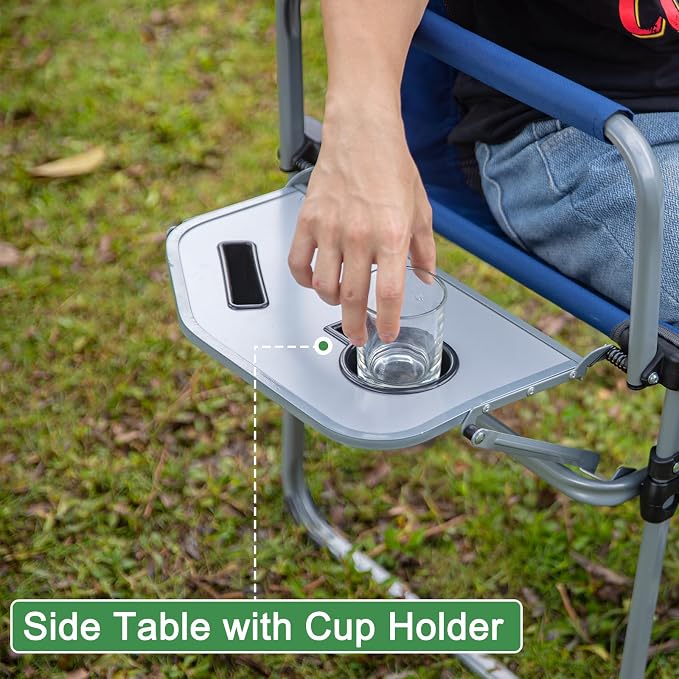 Romswi 2PK Folding Director Chairs, Camping Chair - Image 6
