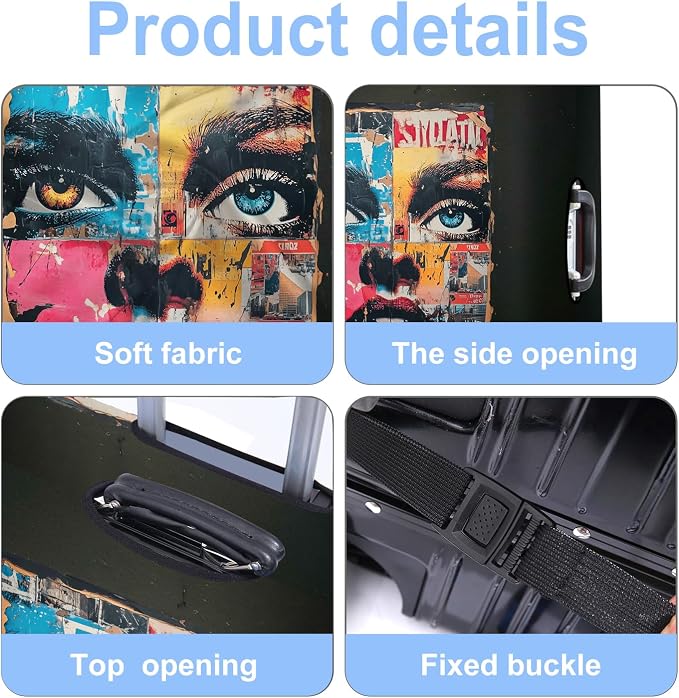 Luggage Cover Washable Suitcase Protector Anti-scratch Suitcase cover Fits - Image 3