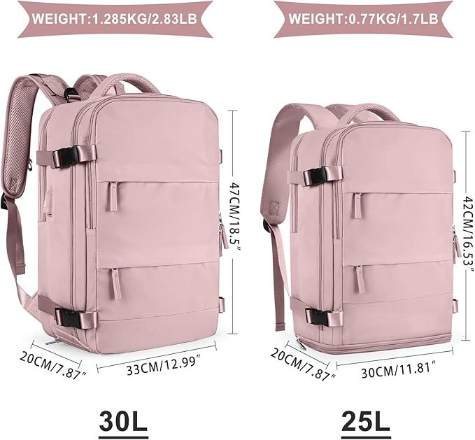 coowoz Large Travel Backpack For Women Men, Carry On Backpack Flight Approved - Image 2