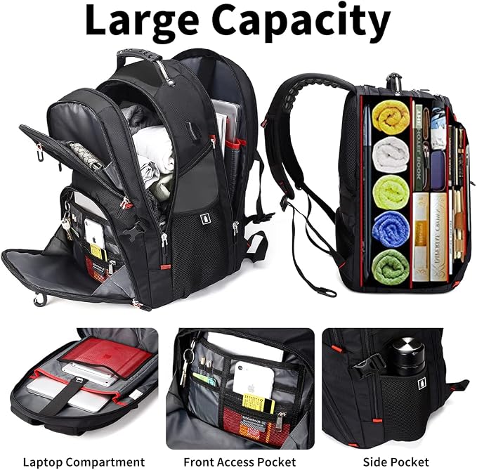 SHRRADOO Extra Large 50L Travel Laptop Backpack - Image 5