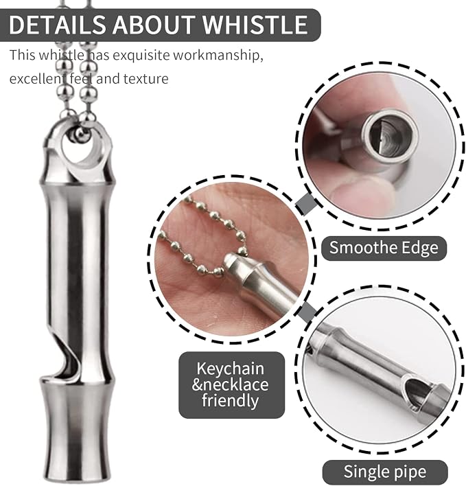 Emergency Whistle, Titanium Whistle EDC Safety Whistle - Image 6