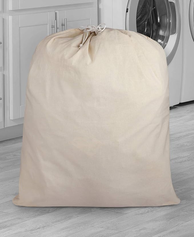 Urban Villa Laundry Bags 2 Pack Canvas Dirty Clothes Travel Laundry Bag|Machine - Image 6