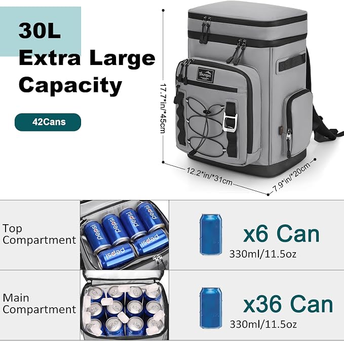 42Cans Cooler Backpack Insulated Leak Proof - Image 2