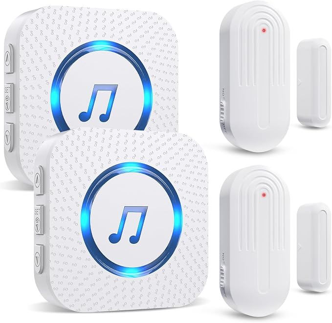 SanJie Door Chime, Door Open Contact Sensor Alarm by SANJIEGuardSecurity