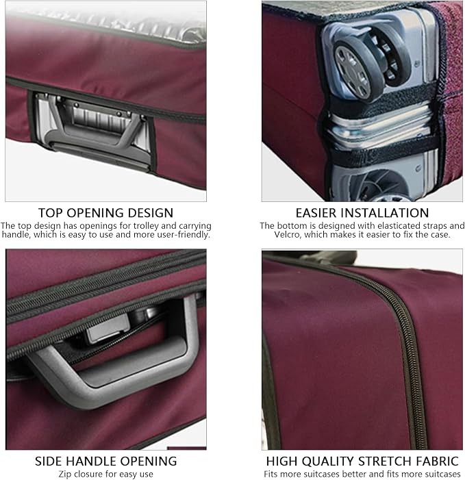 Transparent PVC Suitcase Cover, No Disassembly Required Clear Luggage Protector - Image 5