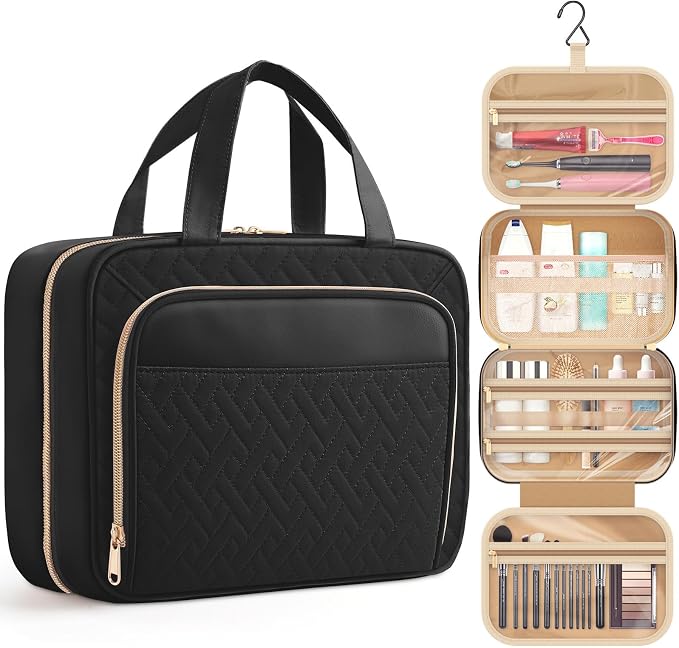 HOTOR Travel Toiletry Bag for Women & Men, Waterproof Makeup Bag by HOTOR