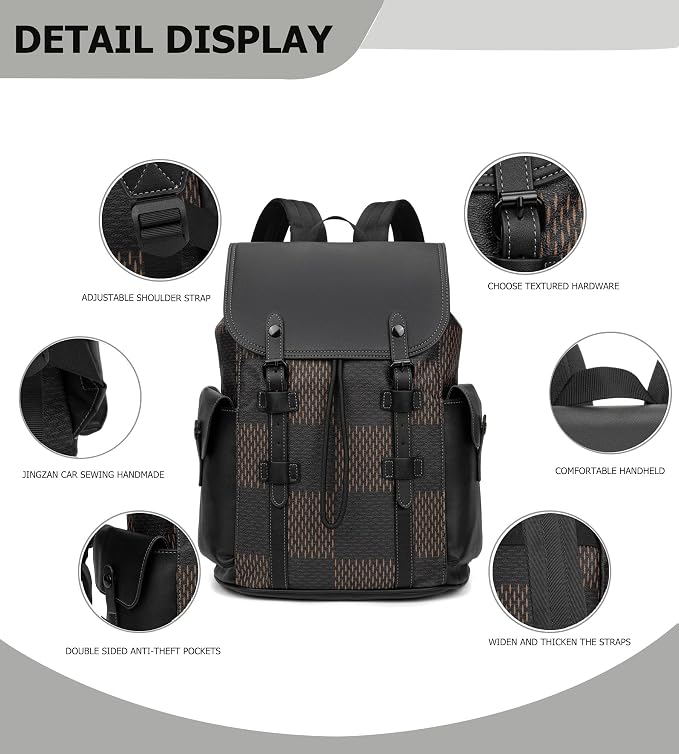 KingTo Laptop Backpack for Men Luxury Anti-Theft Travel Backpack Casual - Image 5