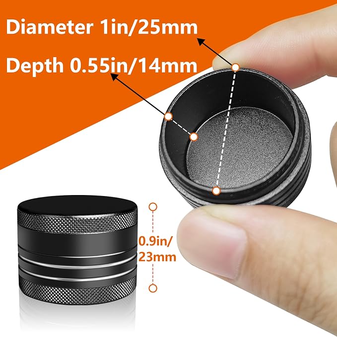Small Pill Box, Portable Daily Box, Aluminium Alloy Round Container - Image 2