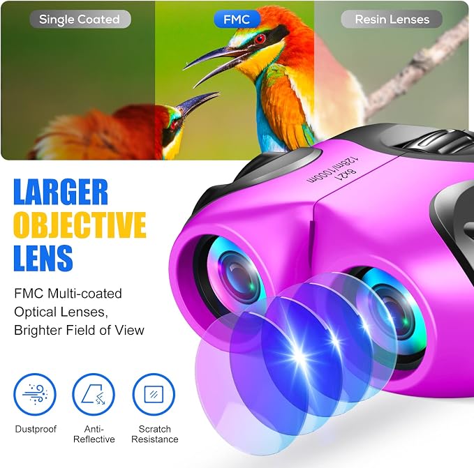 LET'S GO! Binocular for Kids, Compact High Resolution Shockproof Binoculars - Image 4
