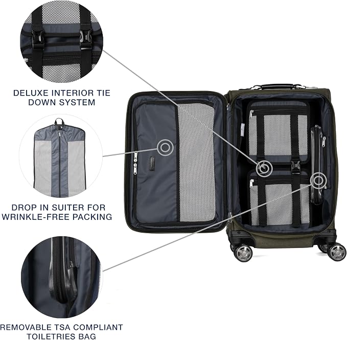 Travelpro Platinum Elite Softside Expandable Carry on Luggage, 8 Wheel Spinner - Image 4