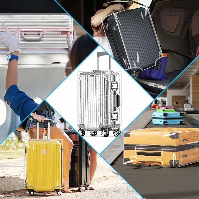 Yotako Clear PVC Suitcase Cover Tough Protector, 26 Inch Luggage Covers - Image 7