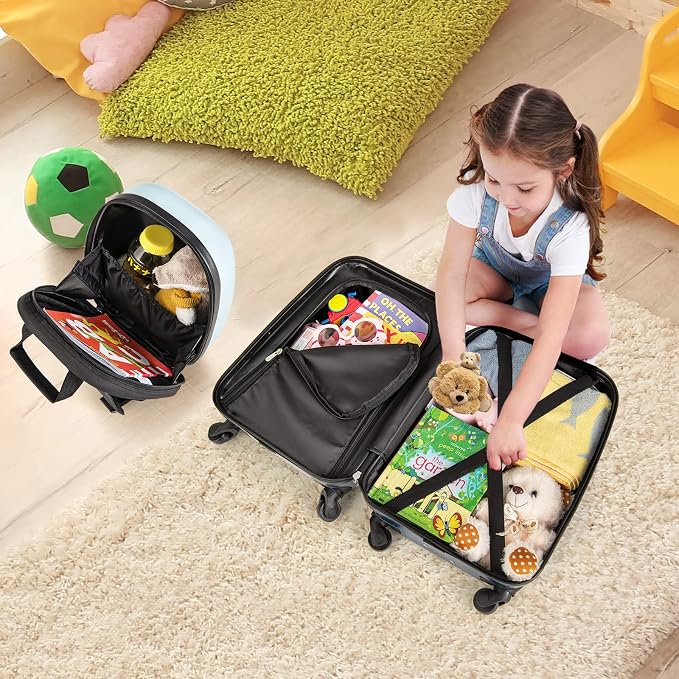 HONEY JOY Kids Luggage, Lightweight Toddler Girls Suitcase, Durable ABS - Image 3