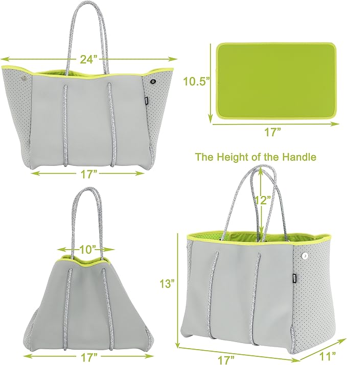 QOGiR Neoprene Multipurpose Beach Bag Tote - Image 4