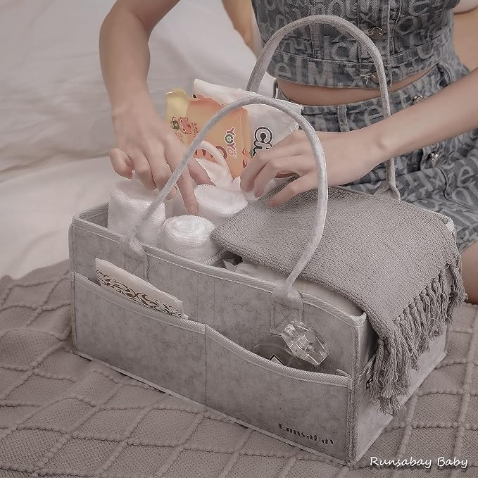 Runsabay. Nursery Basket-Baby Diaper Caddy Organizer - Image 4