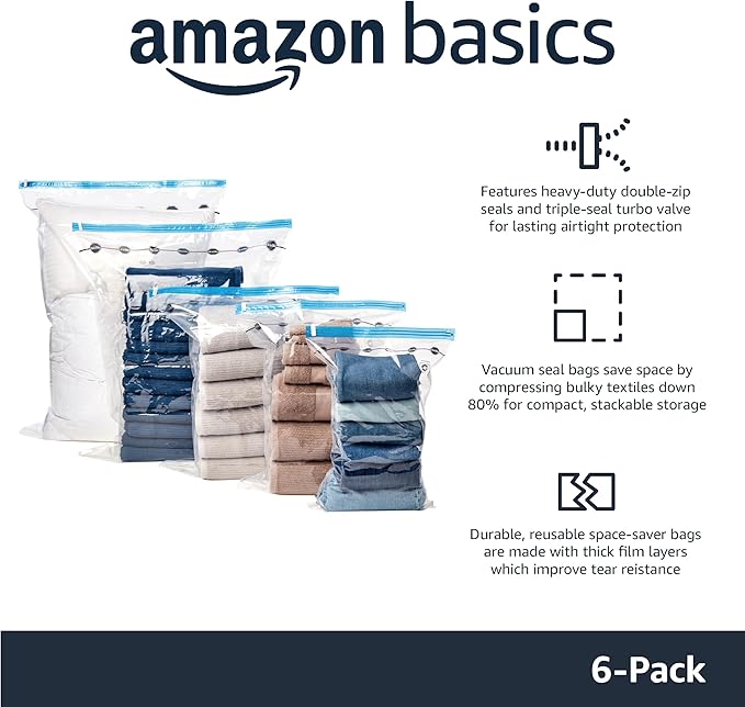 Amazon Basics Vacuum Compression Space Saving Storage Bags - Image 2