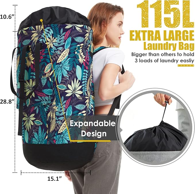 Laundry Bag for College, 115L Backpack Extra Large Heavy Duty, Gifts College - Image 3