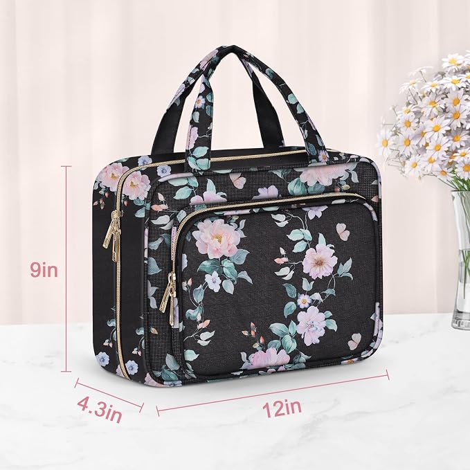 Wedama Toiletry Bag for Women, Large Cosmetic Travel Bag, Hanging Toiletry Bag - Image 6