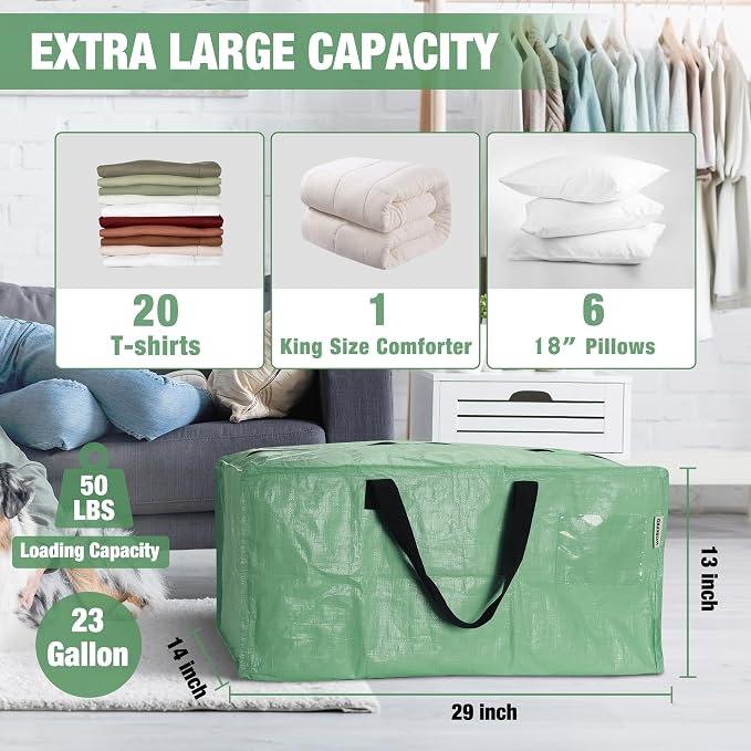 WORKPRO 6 Pack Extra Large Moving Bags - Image 3