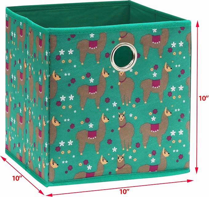 SIMPLE HOUSEWARE 10-Inch Collapsible Fabric Cube Storage Bin - Image 5