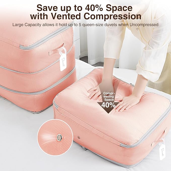 4 Pack Compression Storage Bags - 110L Large Capacity Comforter Storage Bag - Image 3