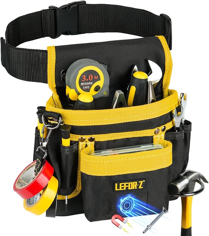 Tool Belt, Magnetic Tool Pouch, 14-Pockets Tool Belts - Image 8