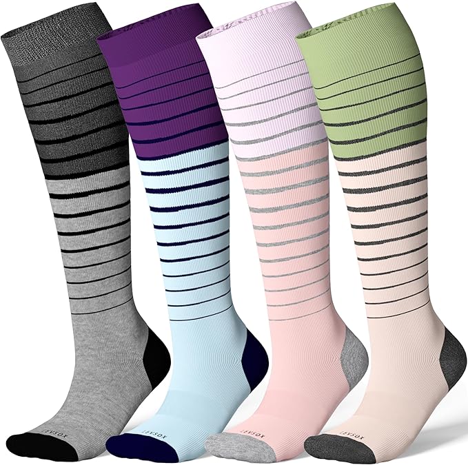 LEVSOX Compression Socks for Pregnant Women 20-30 mmHg Knee High Cute Funny by Levsox