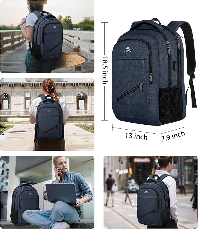 MATEIN 17 Inch Laptop Backpack, Large College Backpack Carry On TSA Approved - Image 5