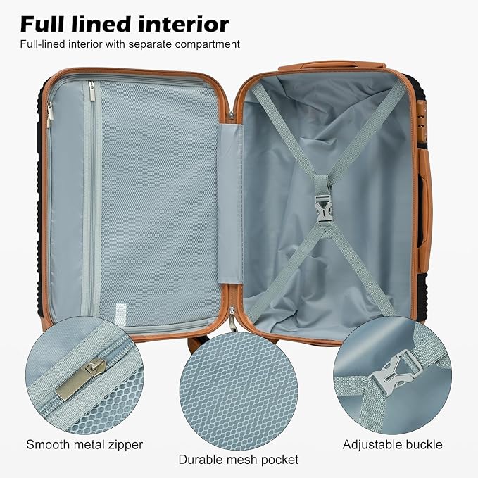LONG VACATION 6 Piece ABS+PC Hardshell Luggage Set - Image 4