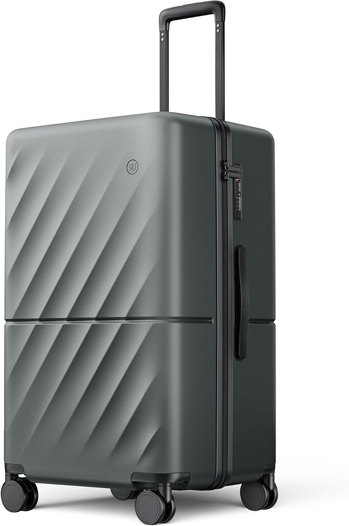 Trunk Luggage 26 Inch, Medium Checked Luggage by NINETYGO