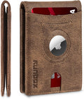 RUNBOX AirTag-Wallet-Mens-Slim-RFID Blocking Wallets Leather by RUNBOX
