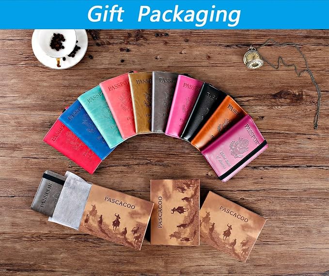 Airtag Passport Holder Cover Wallet Travel Essentials RFID Blocking Leather - Image 9