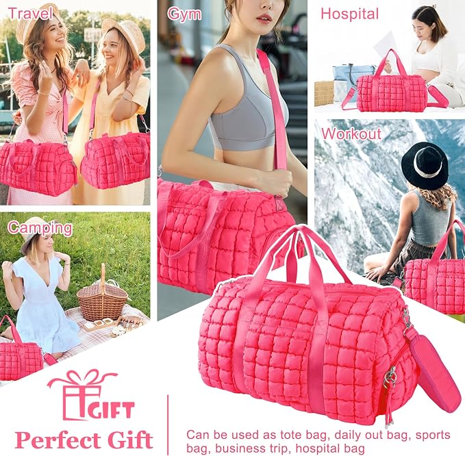 Quilted Travel Duffle Bag Gym Bag - Image 5