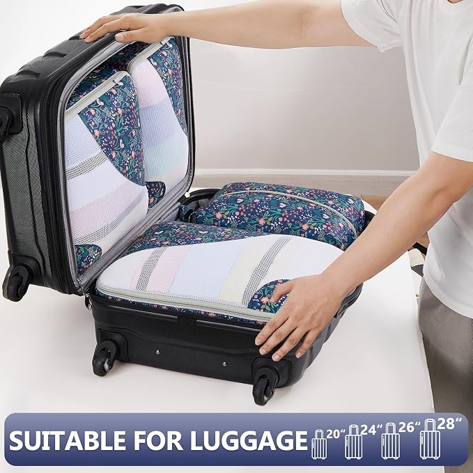 8 Set Packing Cubes for Travel, Gifts for Women Mom, Anti-Tearing Suitcase - Image 5
