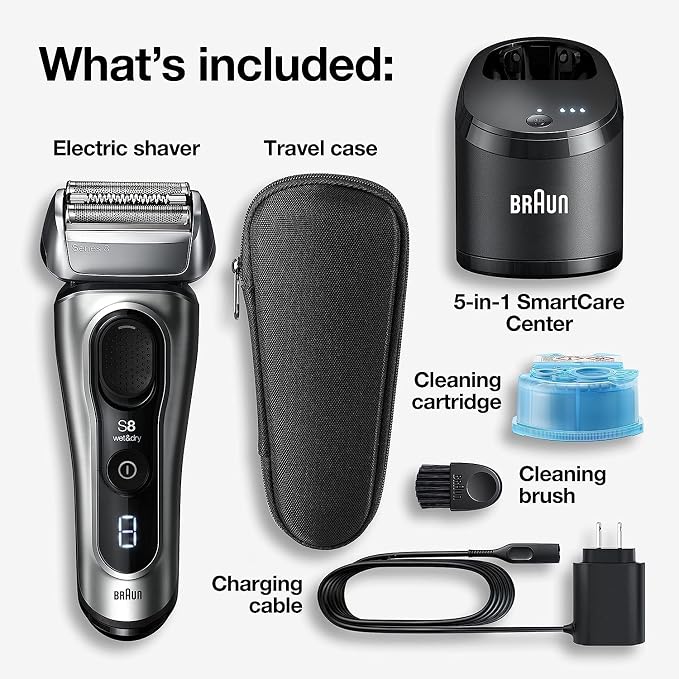 Braun Electric Razor for Men, Series 8 8467cc Electric Foil Shaver - Image 3