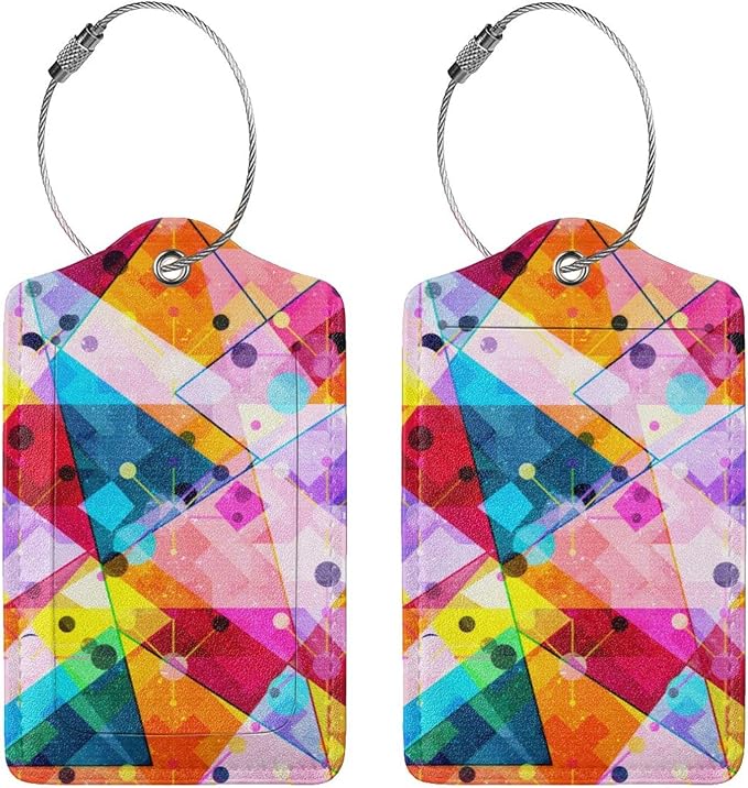 2-Pack PU Leather Luggage Tag - Image 3
