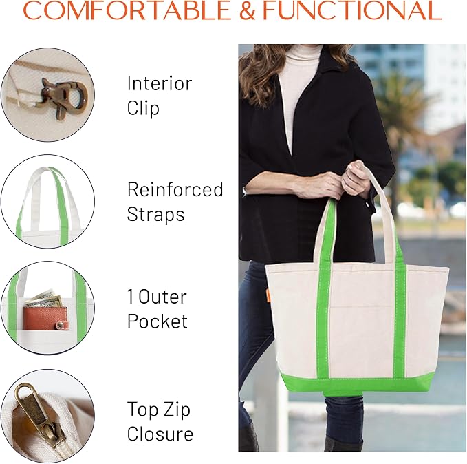 CB STATION Medium Classic Canvas Tote Bag - Image 6