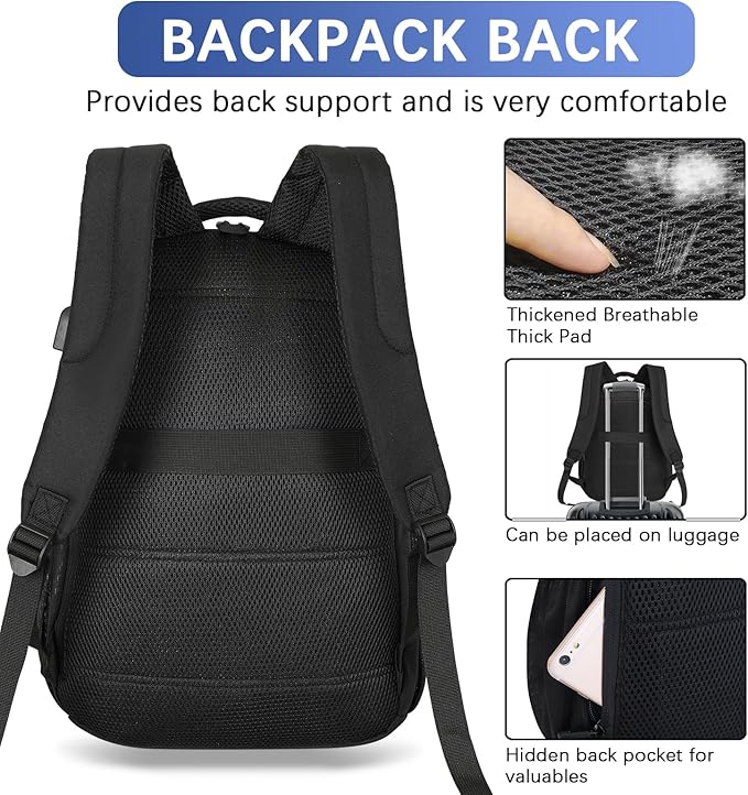 LARIPOP Travel Laptop Backpack, 15.6 Inch Business Laptop backpack - Image 4