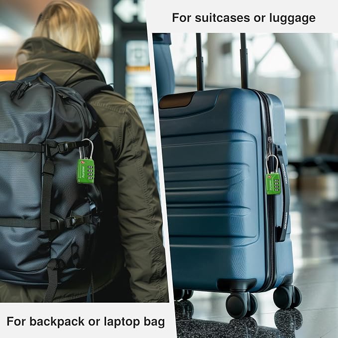 Puroma 2 Pack TSA Approved Luggage Locks, 4 Digit Combination Travel Locks - Image 7