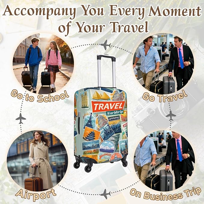 Luggage Cover, Travel Suitcase Covers, Elastic Suitcase Protective Cover - Image 5