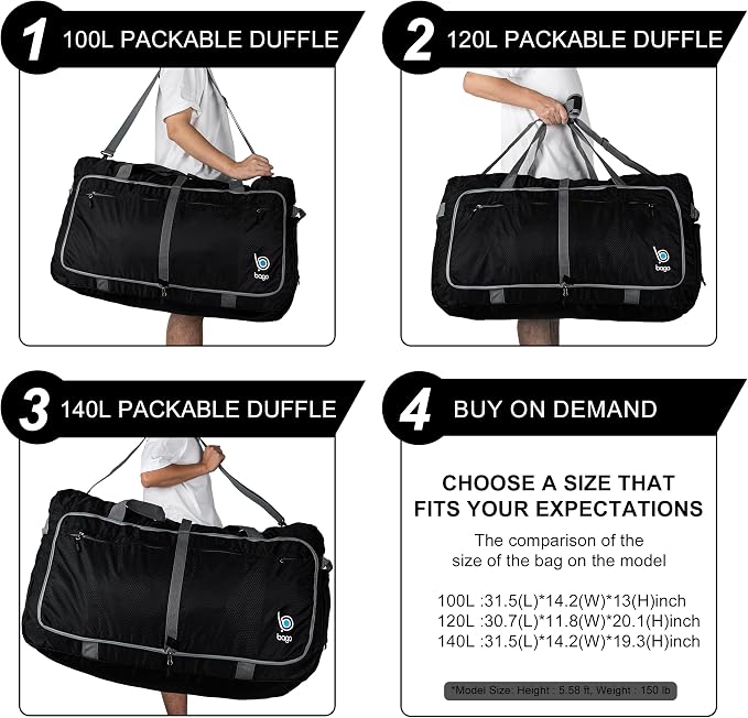 Bago Large Foldable Duffel Bags - Image 6