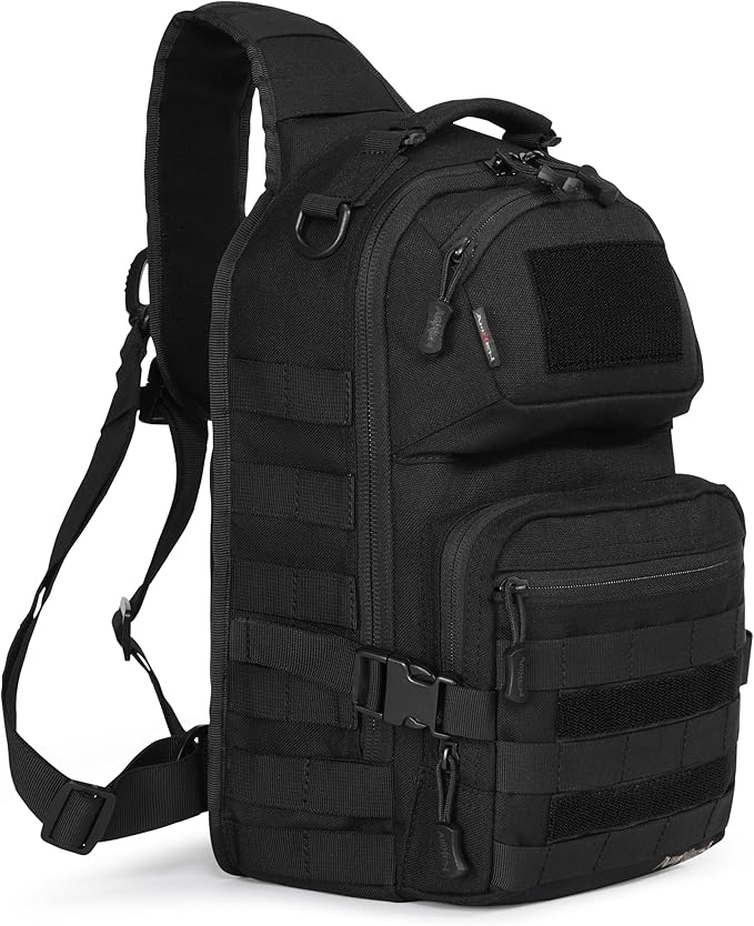 15L Tactical Crossbody Sling Bag | Everyday One Shoulder Backpack Fit 12 Inch by AMHEH