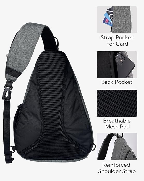 WATERFLY Large Crossbody Sling Bag: Over Shoulder Backpack Daypack Casual Cross - Image 5
