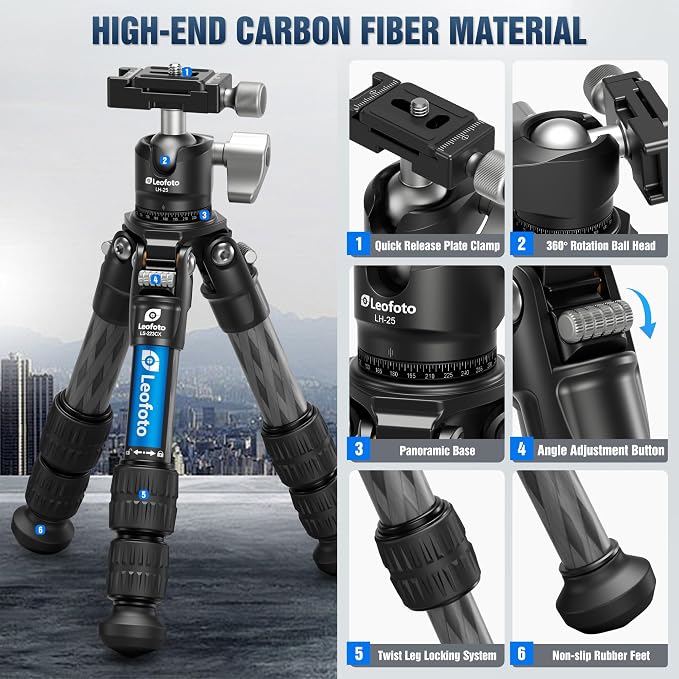 Carbon Fiber Travel Tripod - Image 2