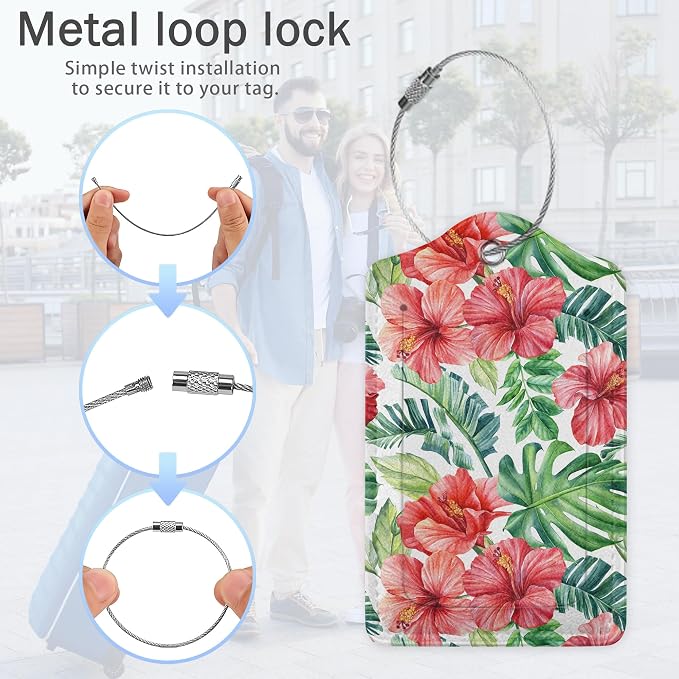Tropical Palm Leaves Luggage Tags - Image 5