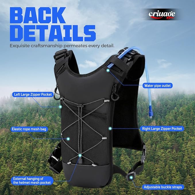 USA Original Patent Running Hydration Vest Backpack, Lightweight Chest Pack - Image 3