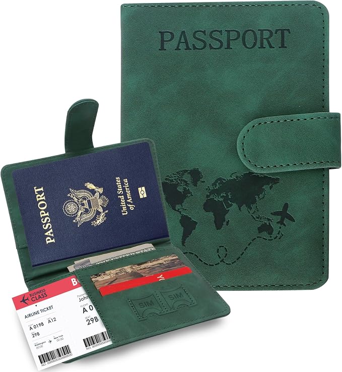 Passport Holders, RFID Blocking Credit Card Holder, PU Leather Passport Holders by SOVIROSE