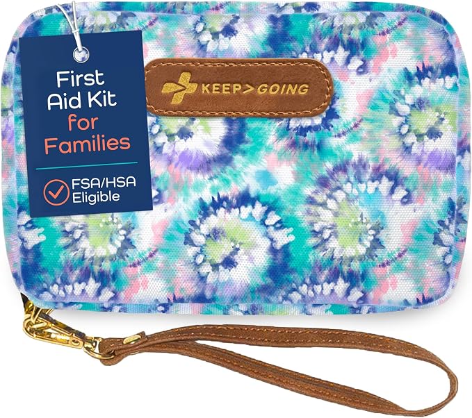 KeepGoing Travel First Aid Kit for Kids – 130 Pc. for Car, Diaper Bag & Backpack by KEEP%3EGOING