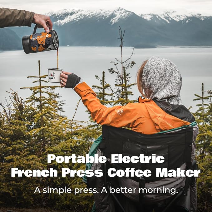 Electric French Press Coffee Maker, 120V Boil Water & Press Coffee 2-in-1 - Image 2