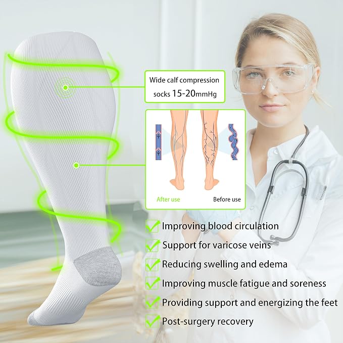 LEVSOX Wide Calf Compression Socks - Image 6